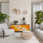 ORANGE ARRANGEMENT 3-Door Sideboard in Black Finish