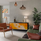 ORANGE ARRANGEMENT 3-Door Sideboard in Black Finish
