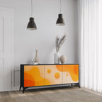 ORANGE ARRANGEMENT 3-Door Sideboard in Black Finish