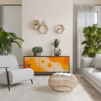 ORANGE ARRANGEMENT 3-Door Sideboard in Black Finish