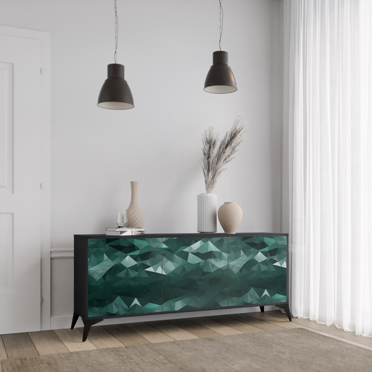 POLYGONAL FLOATING Aparador de 3 Puertas