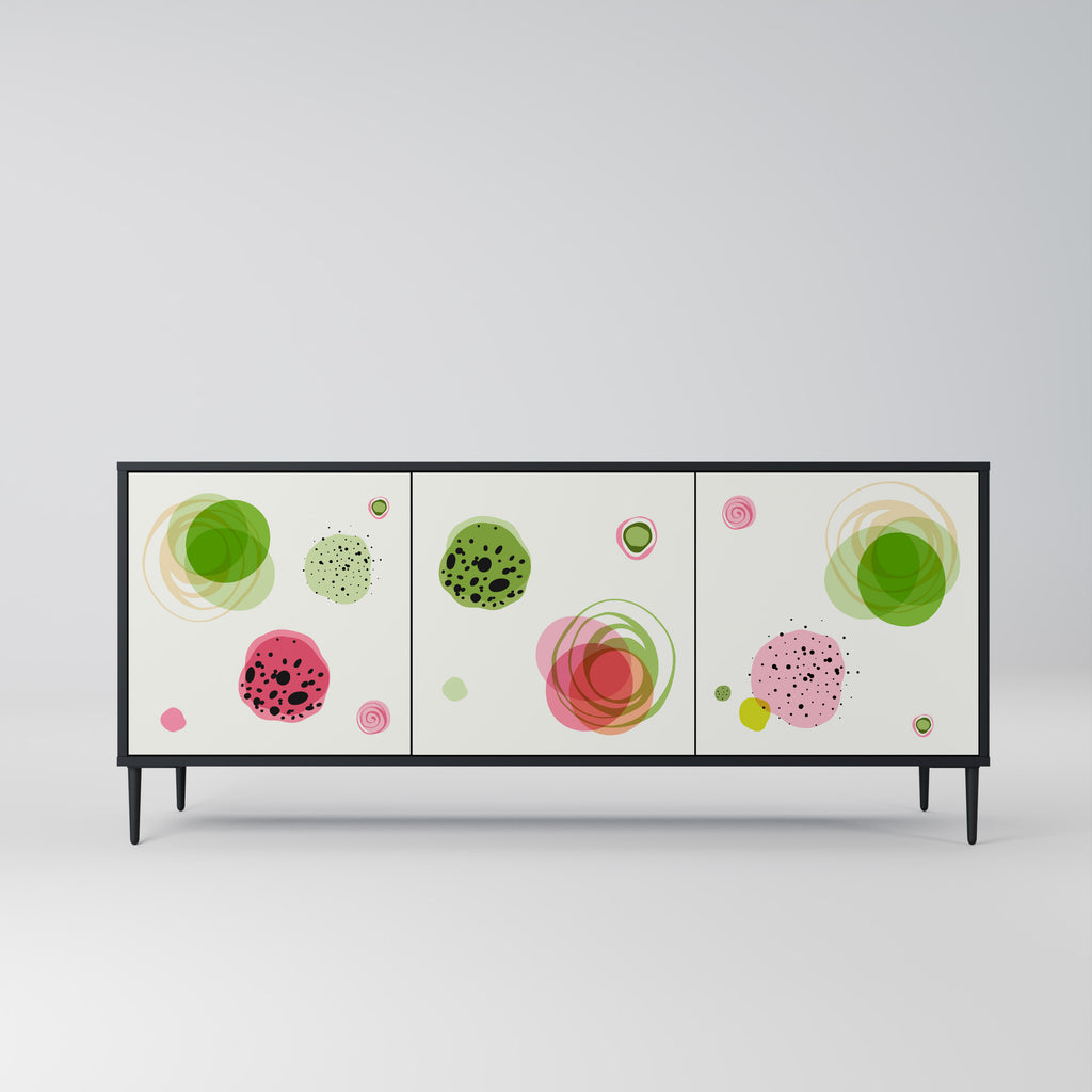 Aparador COLORFUL COSMOS de 3 puertas en acabado negro