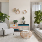 TWO HALVES Aparador de 3 Puertas en Acabado Negro