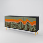 SIMPLE SOLUTIONS 3-Door Sideboard in Black Finish