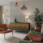 SIMPLE SOLUTIONS 3-Door Sideboard in Black Finish