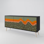 SIMPLE SOLUTIONS 3-Door Sideboard in Black Finish