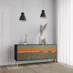 SIMPLE SOLUTIONS 3-Door Sideboard in Black Finish