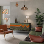 SIMPLE SOLUTIONS 3-Door Sideboard in Black Finish