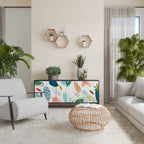 BOTANICAL HURRICANE Aparador de 3 Puertas en Acabado Negro