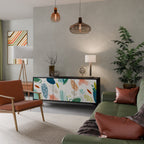 BOTANICAL HURRICANE Aparador de 3 Puertas en Acabado Negro