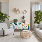 BOTANICAL HURRICANE Aparador de 3 Puertas en Acabado Negro