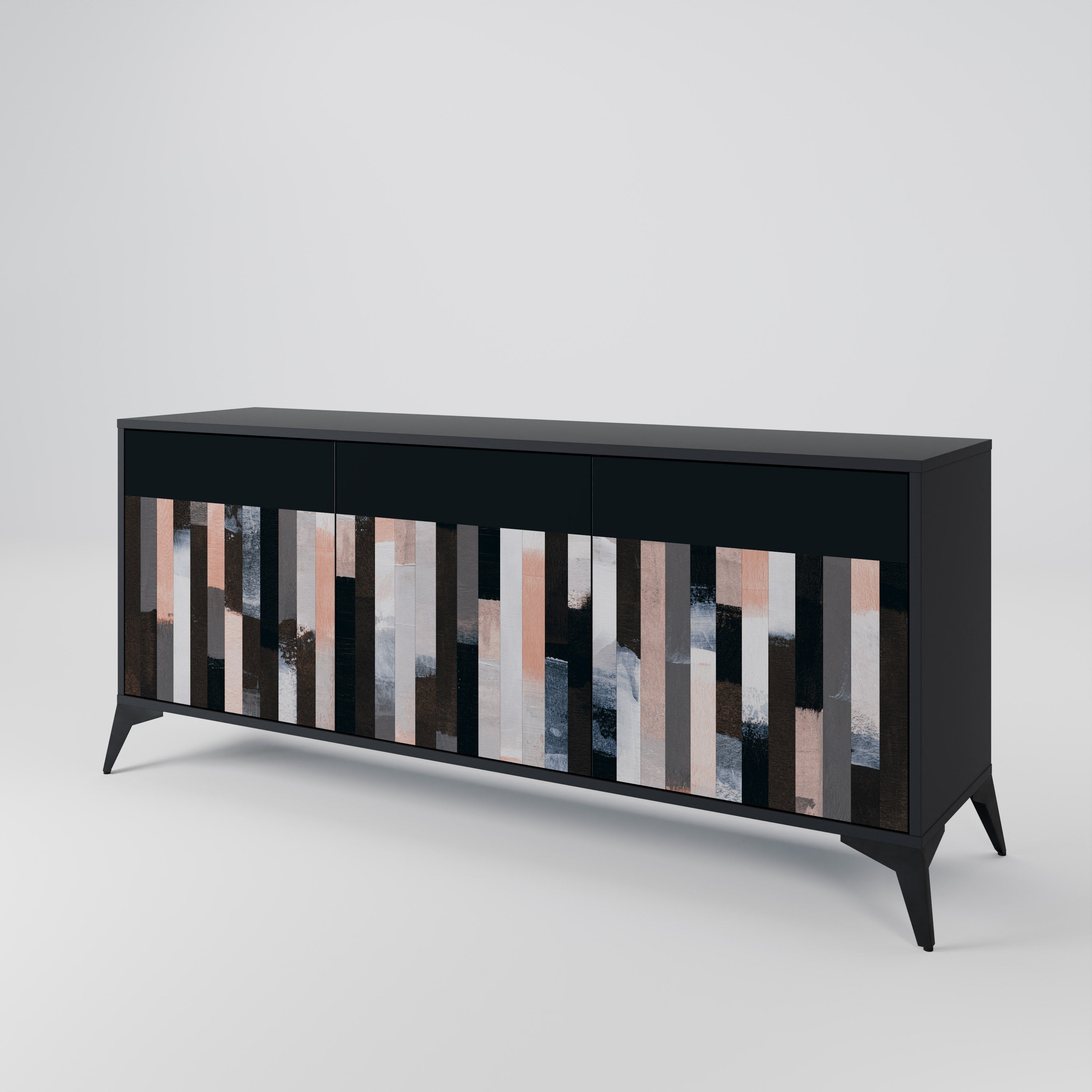 COLLAGE OF RECTANGLES 3-Door Sideboard