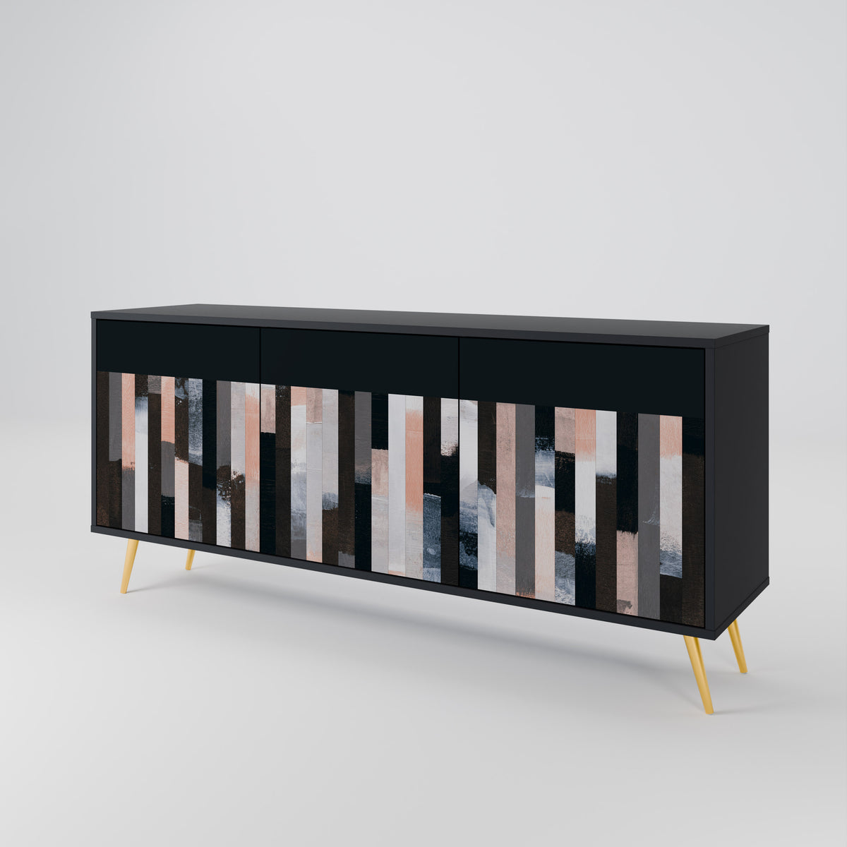 COLLAGE OF RECTANGLES Aparador de 3 Puertas
