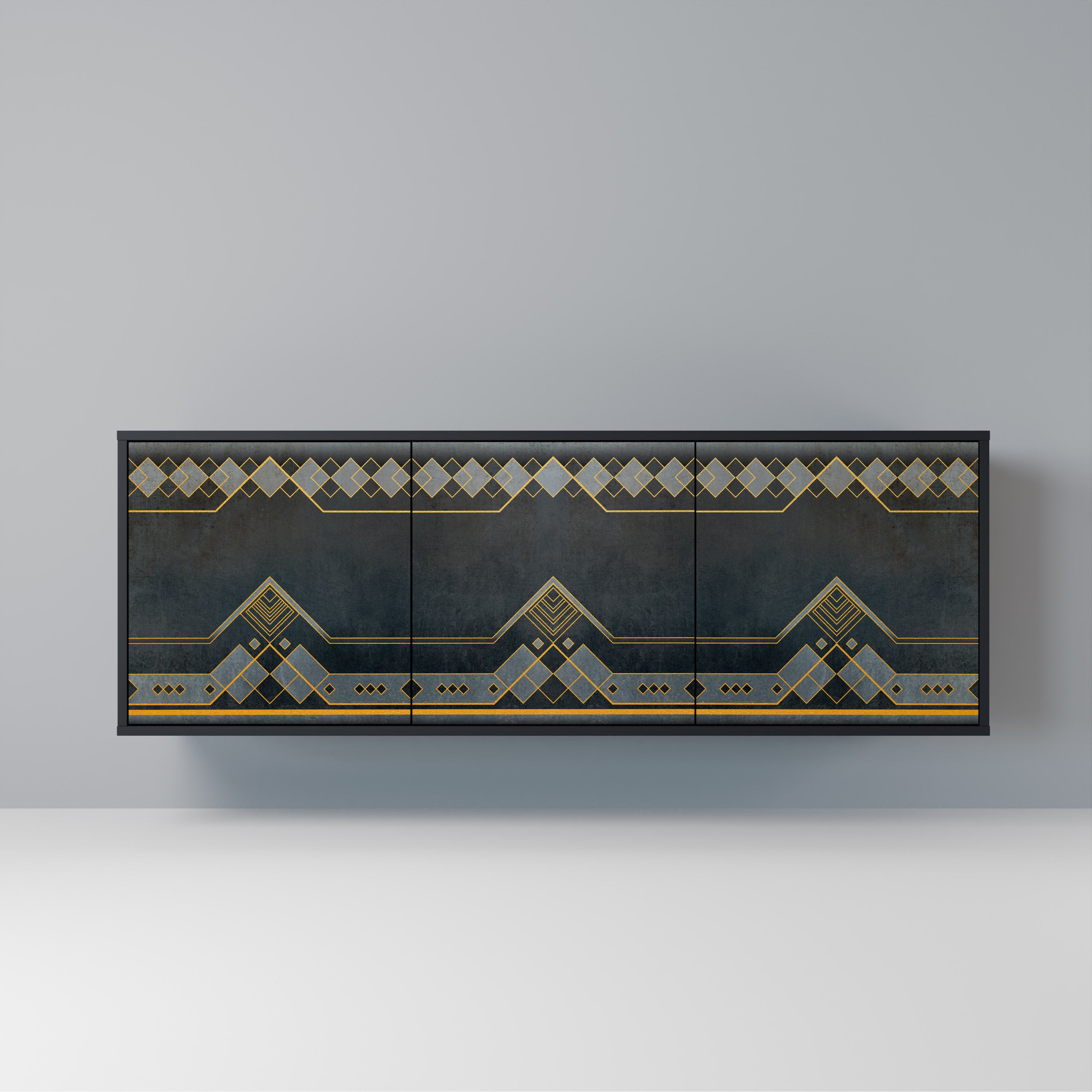 Aparador de 3 puertas ROYAL ORDINARINESS en acabado negro