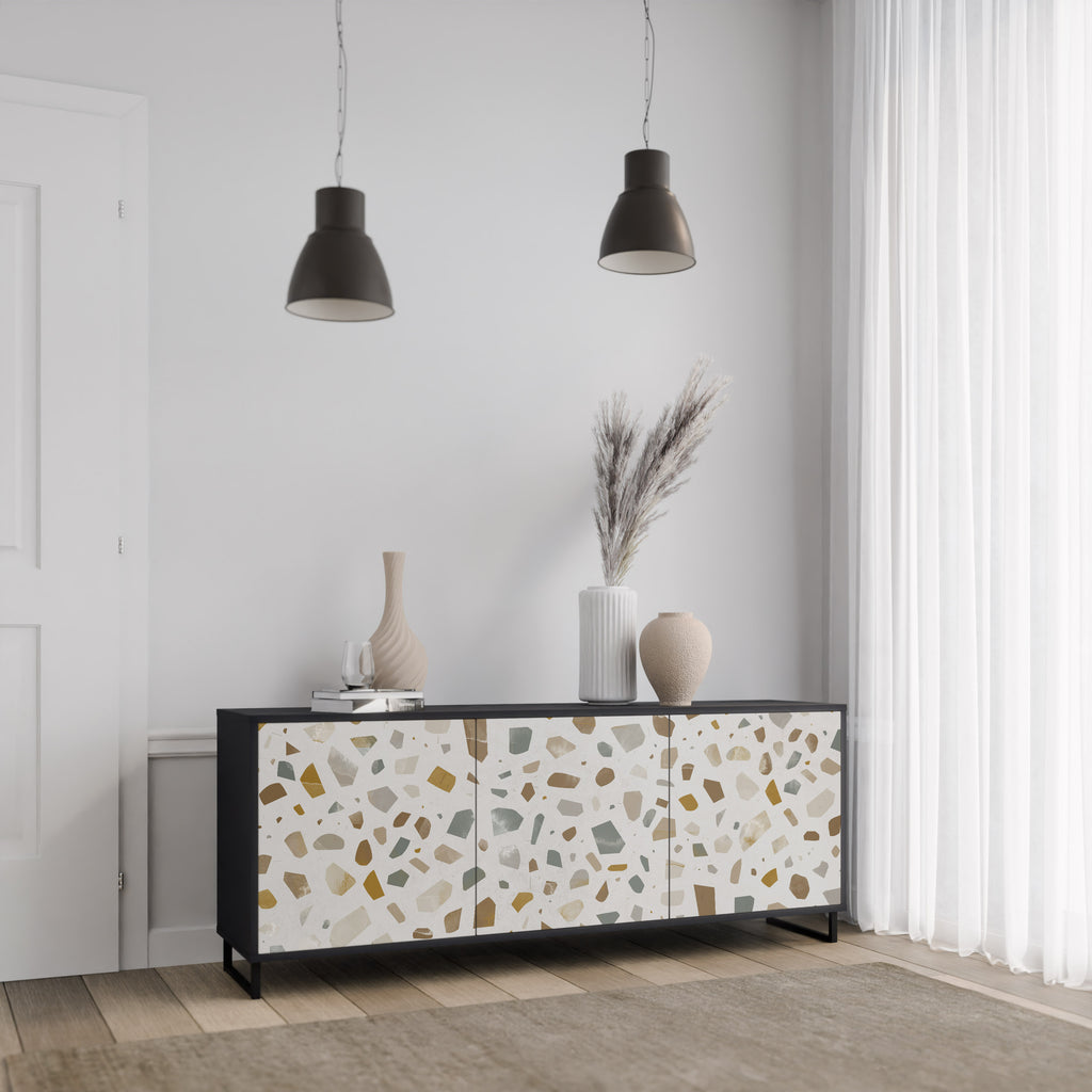 PIECES OF TOMORROW 3-Door Sideboard in Black Finish
