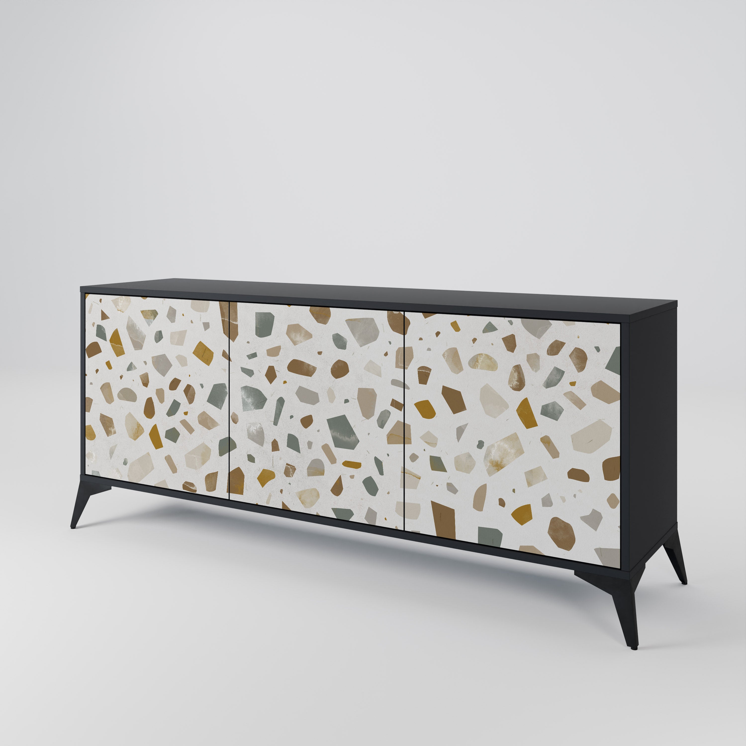 PIECES OF TOMORROW 3-Door Sideboard in Black Finish