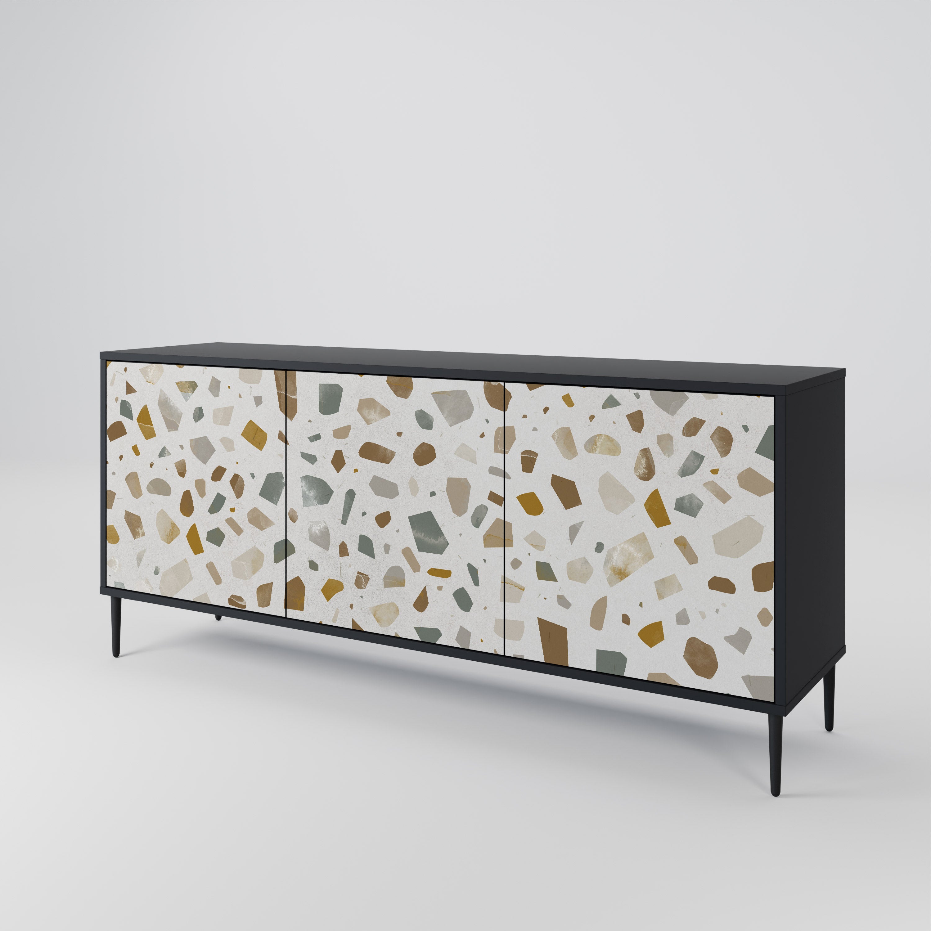 PIECES OF TOMORROW 3-Door Sideboard in Black Finish