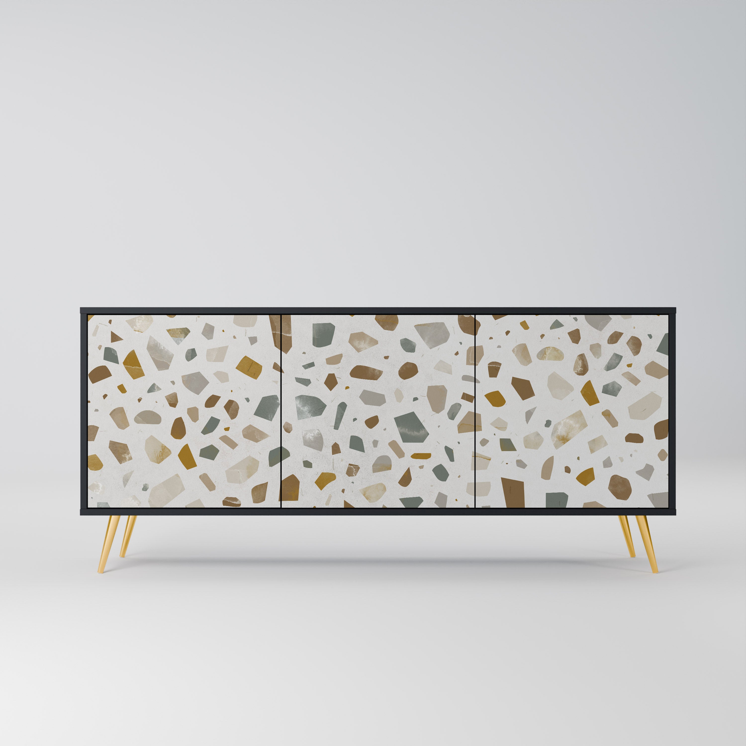 PIECES OF TOMORROW 3-Door Sideboard in Black Finish