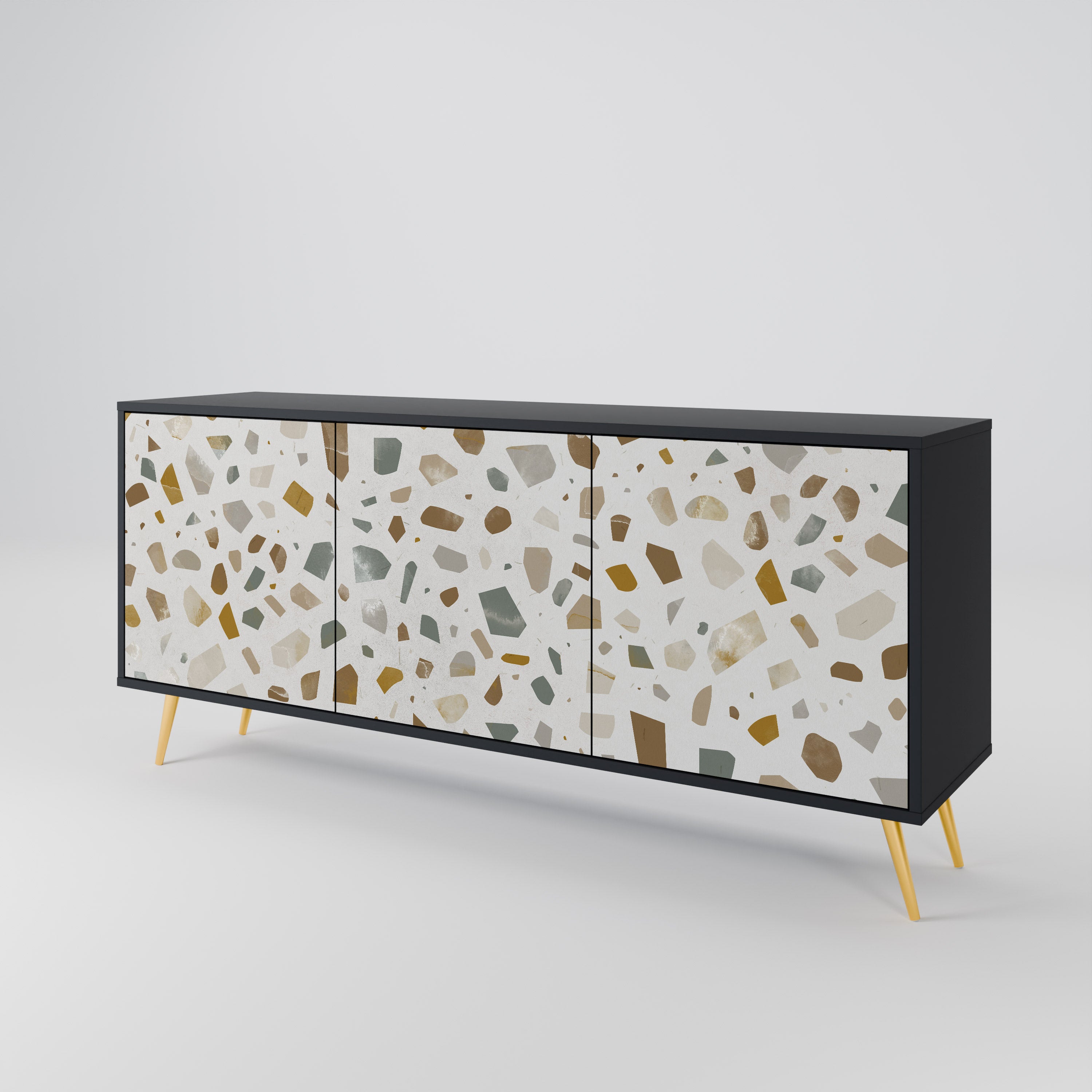 PIECES OF TOMORROW 3-Door Sideboard in Black Finish