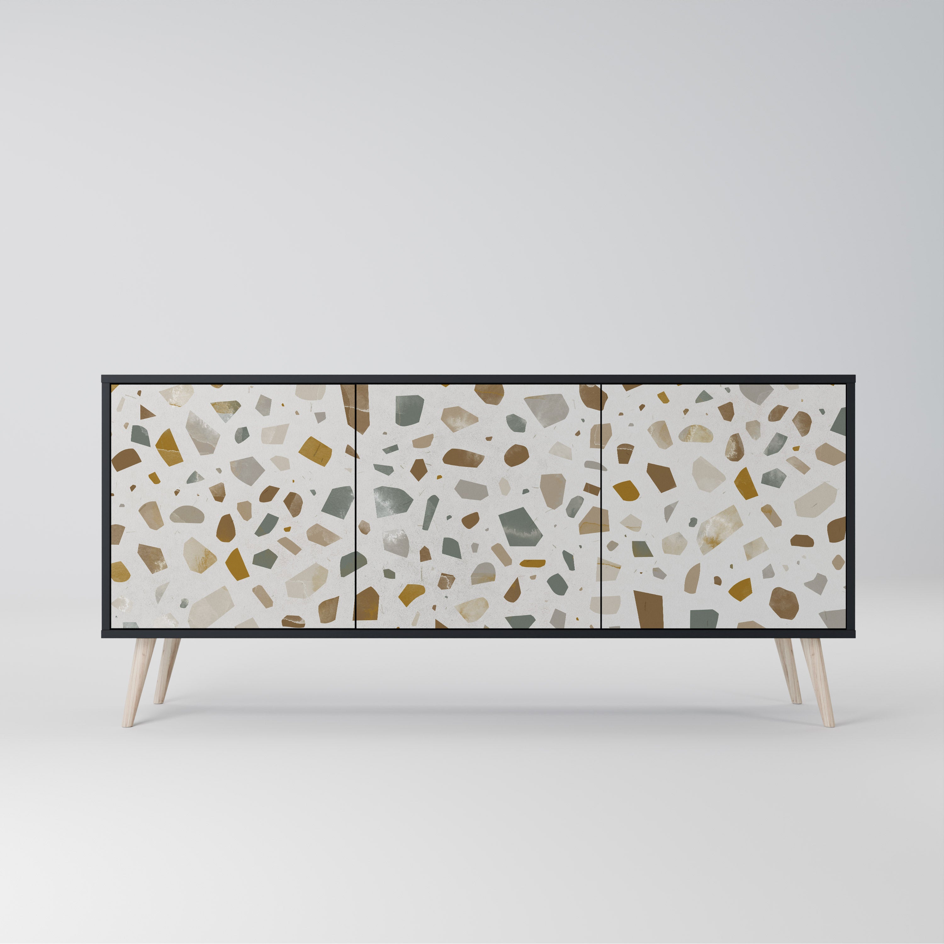 PIECES OF TOMORROW 3-Door Sideboard in Black Finish
