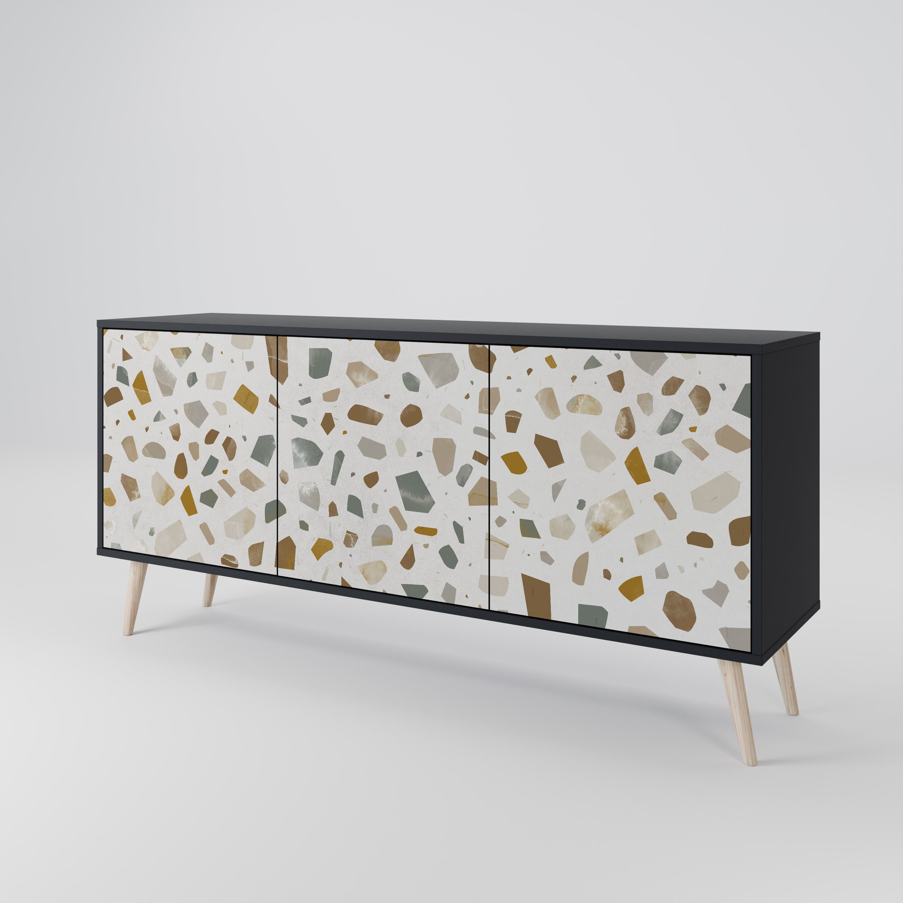 PIECES OF TOMORROW 3-Door Sideboard in Black Finish