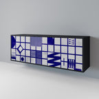 THE RIGHT PLACES Aparador de 3 Puertas en Acabado Negro