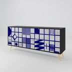 THE RIGHT PLACES Aparador de 3 Puertas en Acabado Negro