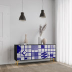 THE RIGHT PLACES Aparador de 3 Puertas en Acabado Negro