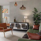 SHADOW SYNCHRONY Aparador de 3 Puertas en Acabado Negro