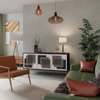 SHADOW SYNCHRONY Aparador de 3 Puertas en Acabado Negro