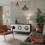 BLACK AND WHITE COMBINATION Aparador de 3 Puertas