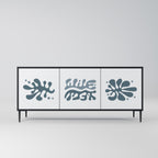 Aparador de 3 puertas WONDERLAND VEGETATION en acabado negro