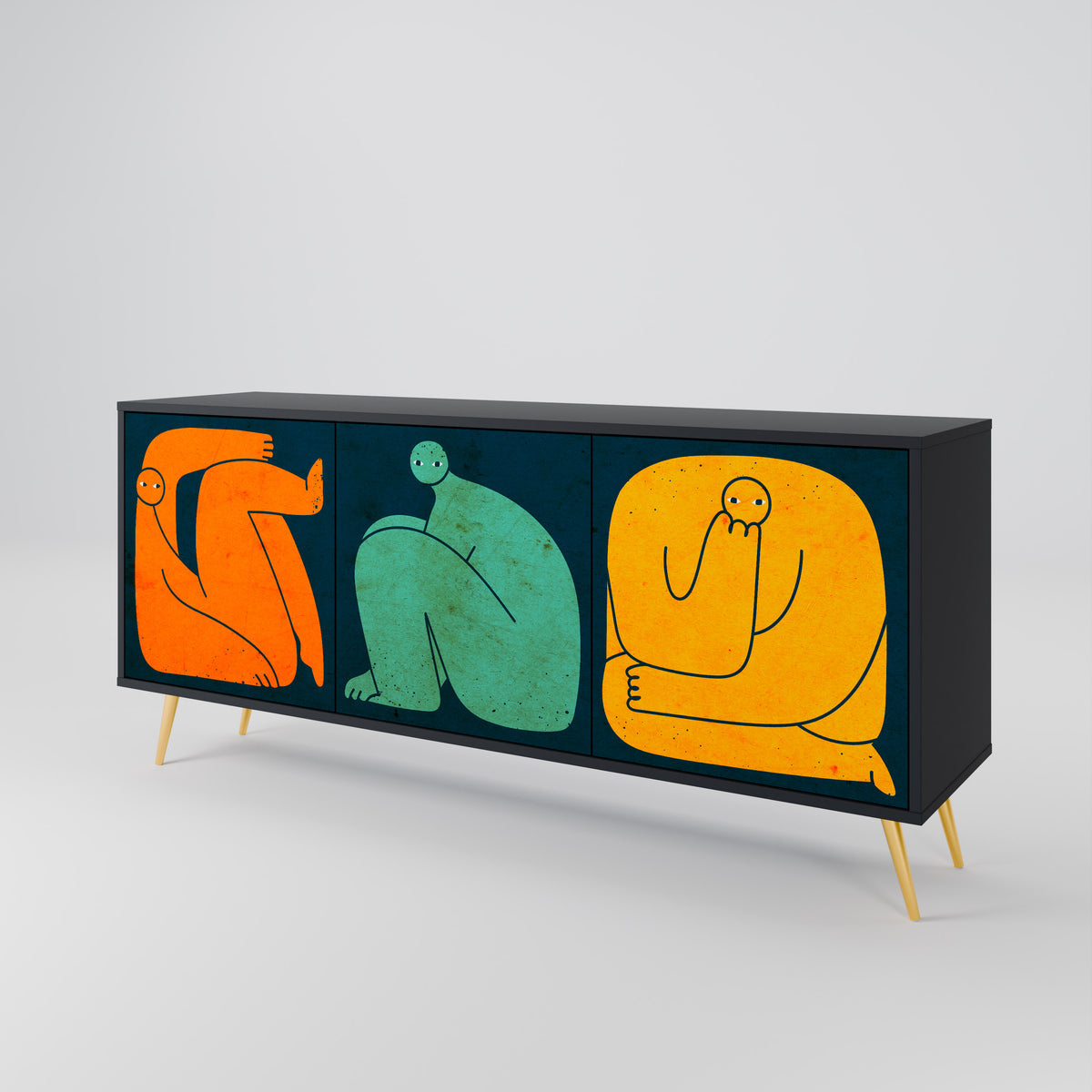 TOGETHER BUT SEPARATELY 3-Door Sideboard