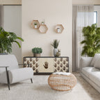 SEE MORE Aparador de 3 Puertas en Acabado Negro