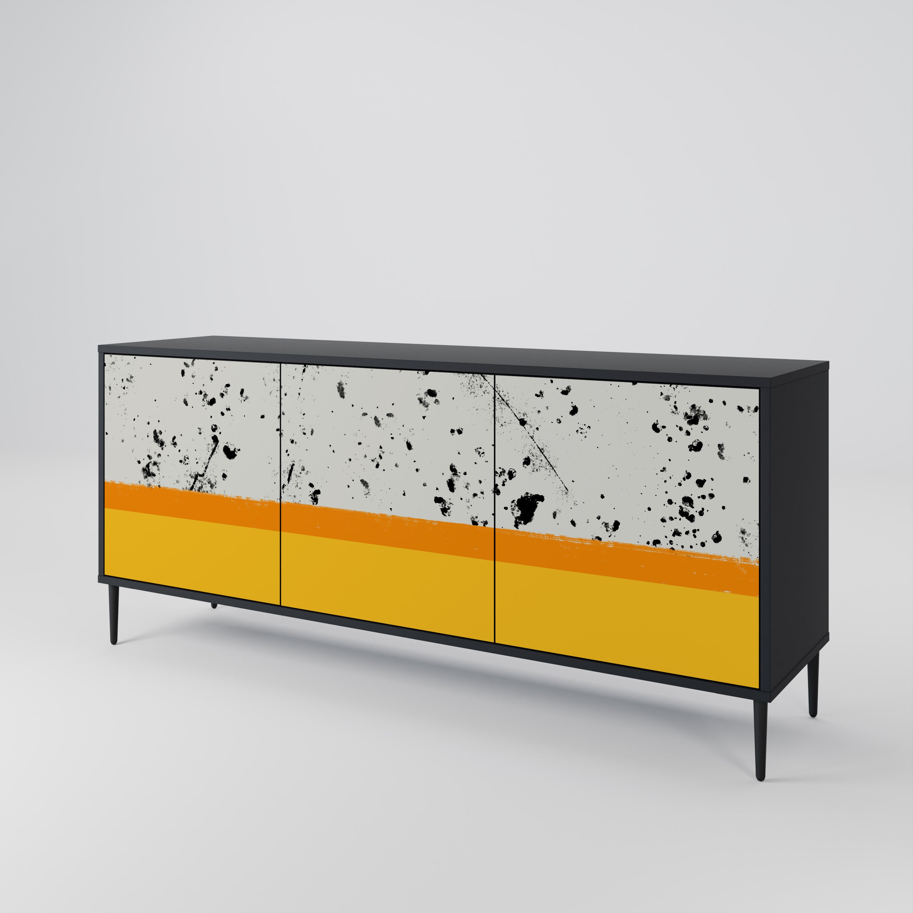 DYED BY ORANGE 3-Door Sideboard