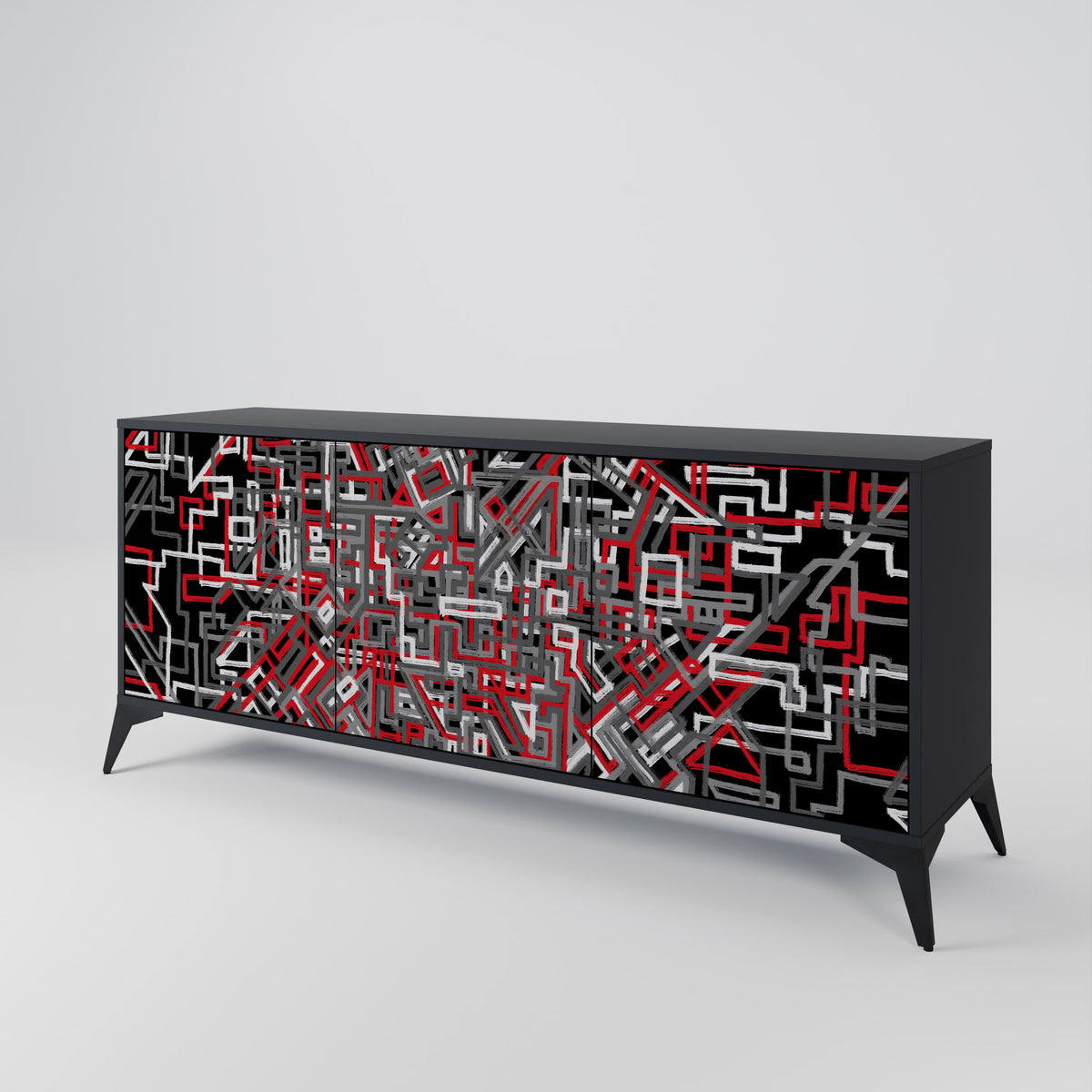 BROKEN LINES 3-Door Sideboard