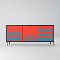 RISING GEOMETRY STARS 3-Door Sideboard in Black Finish