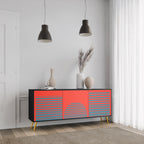 RISING GEOMETRY STARS 3-Door Sideboard in Black Finish