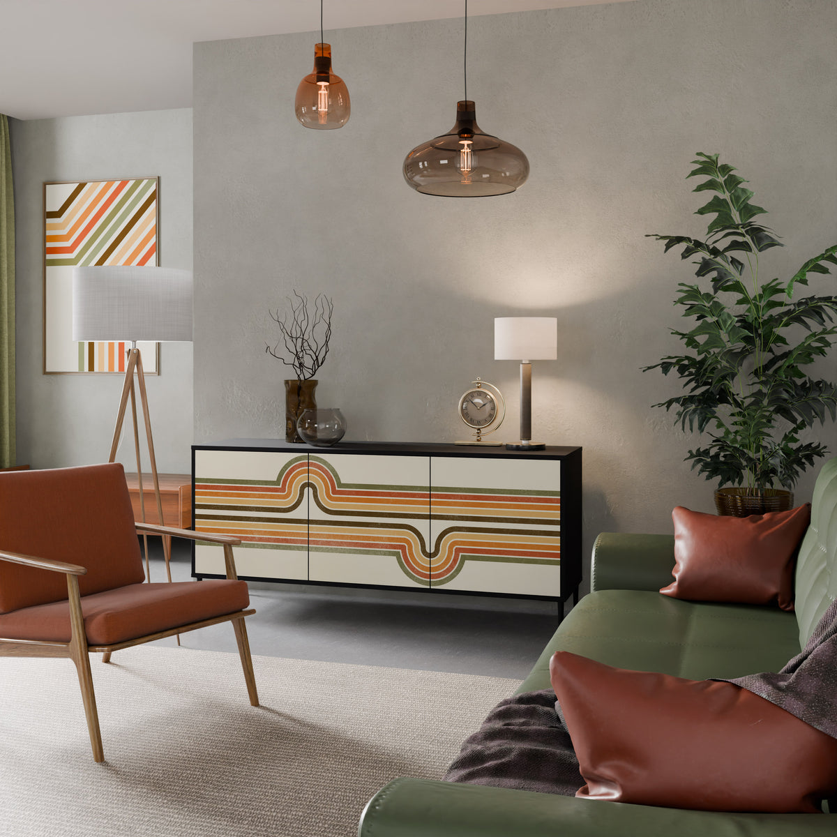 EXCEPTIONAL STREAM Aparador de 3 Puertas