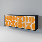 RECURRING DREAMS Aparador de 3 Puertas en Acabado Negro