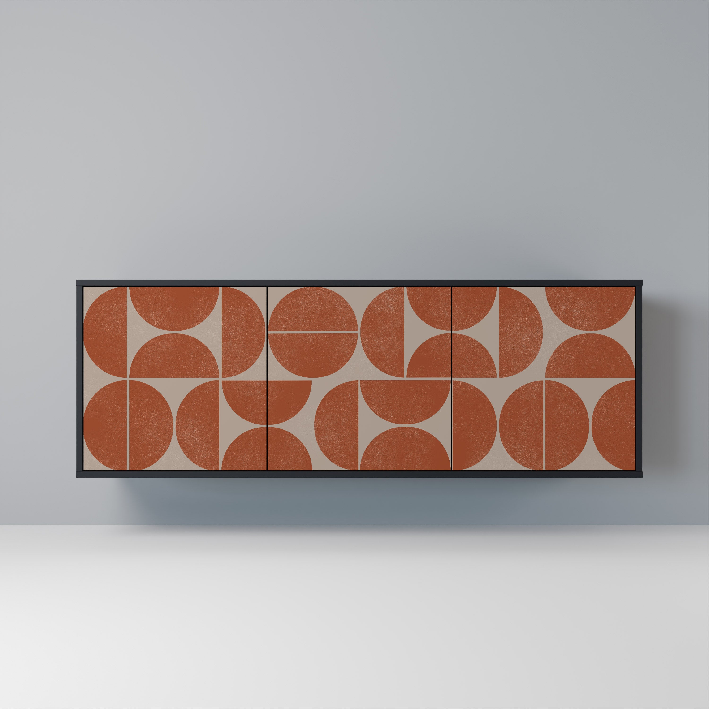 REPETITION COMPULSION 3-Door Sideboard in Black Finish