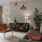 MIDNIGHT SPROUT 3-Door Sideboard in Black Finish