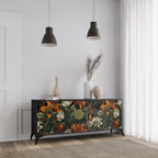 MIDNIGHT SPROUT 3-Door Sideboard in Black Finish