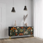 MIDNIGHT SPROUT 3-Door Sideboard in Black Finish