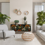 MIDNIGHT SPROUT 3-Door Sideboard in Black Finish