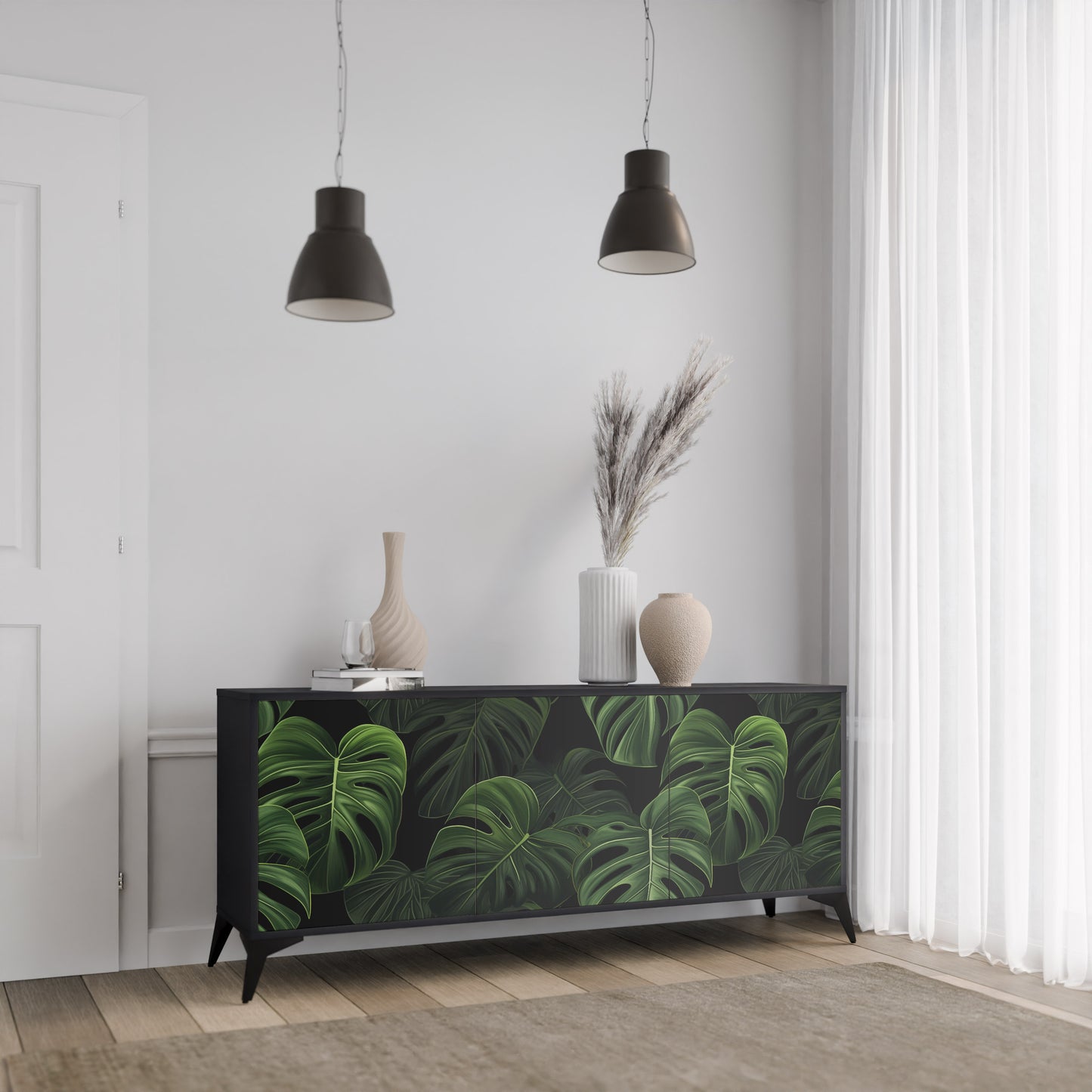 INFINITE MONSTERA Aparador de 3 Puertas