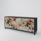 PETAL HARMONY 3-Door Sideboard in Black Finish