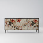 PETAL HARMONY 3-Door Sideboard in Black Finish
