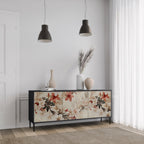 PETAL HARMONY 3-Door Sideboard in Black Finish