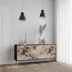 PETAL HARMONY 3-Door Sideboard in Black Finish